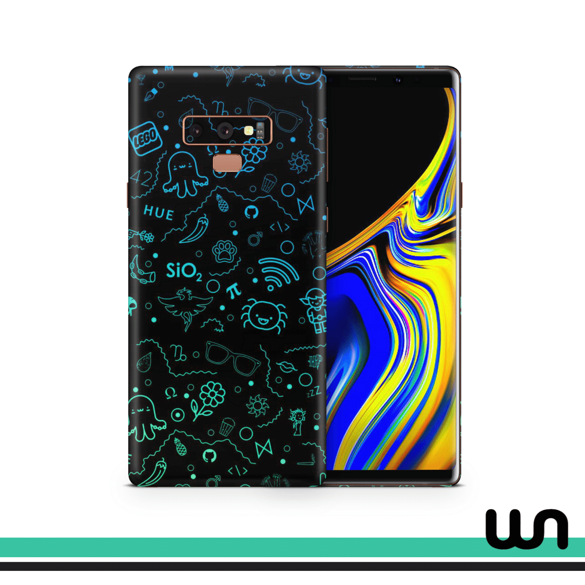 Blue Mix Doodle Skin for Samsung Note 9