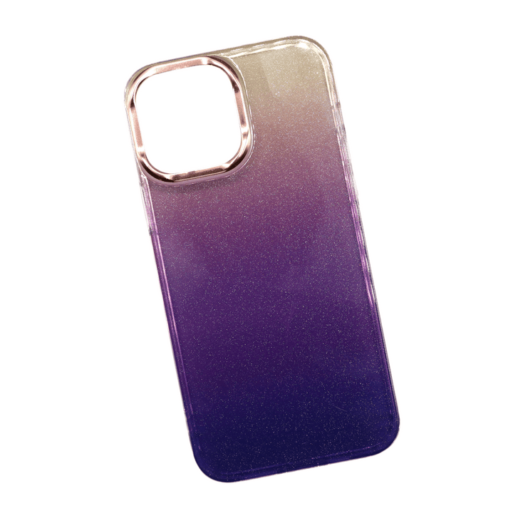 Duo-Tone Purple Glitter Case For iPhone