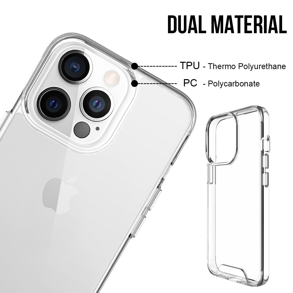 Space Transparent Crystal Clear Case For iPhone