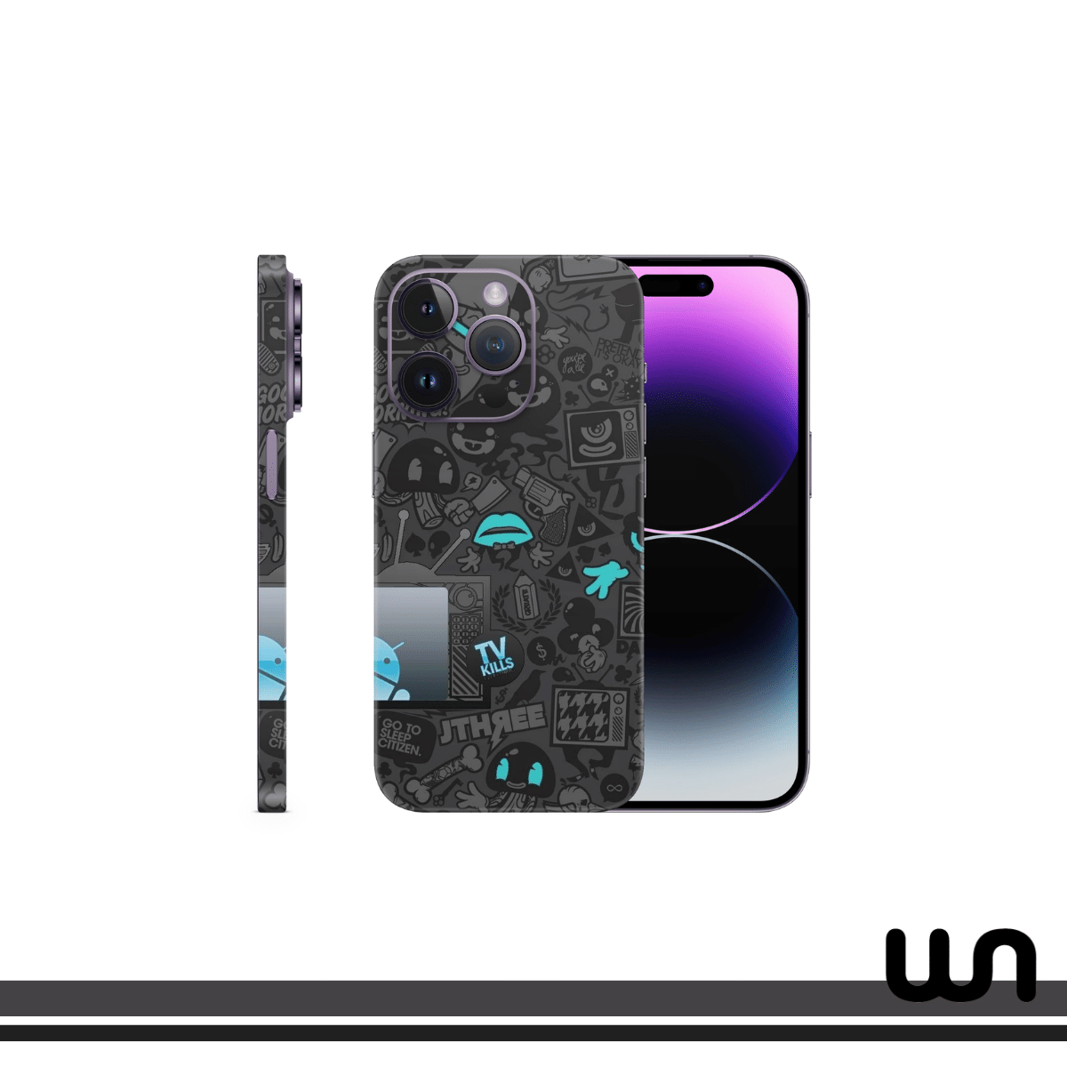 Humanity Soul Doodle Skin for iPhone 14 Pro Max