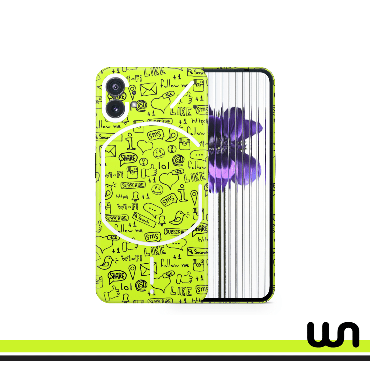 Lime Green Doodle Skin for Nothing Phone 1