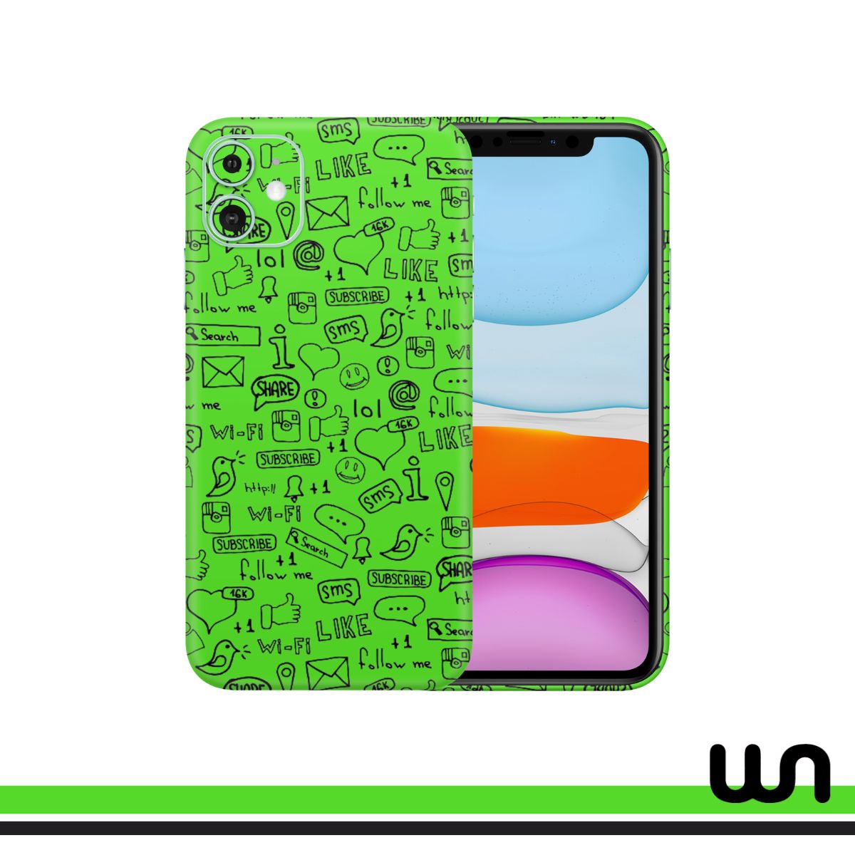 Neon Doodle Skin for iPhone iPhone 11