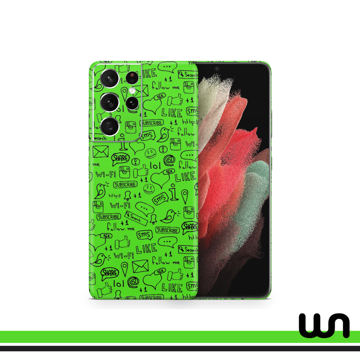 Neon Doodle Skin for Samsung S21 Ultra