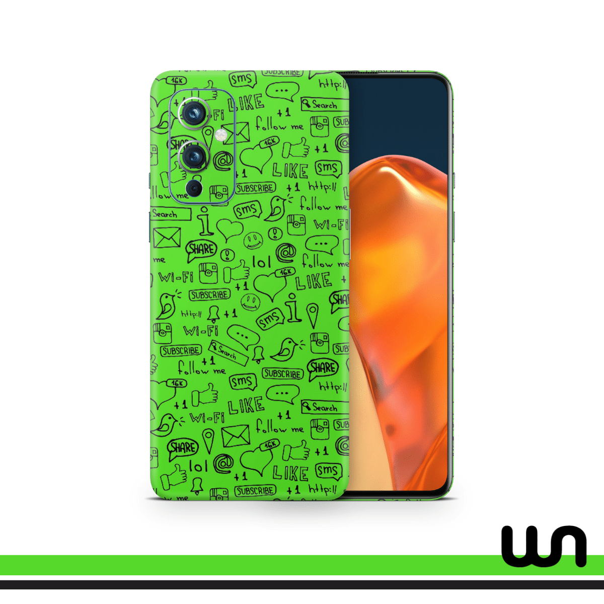 Neon Doodle Skin for One Plus 9