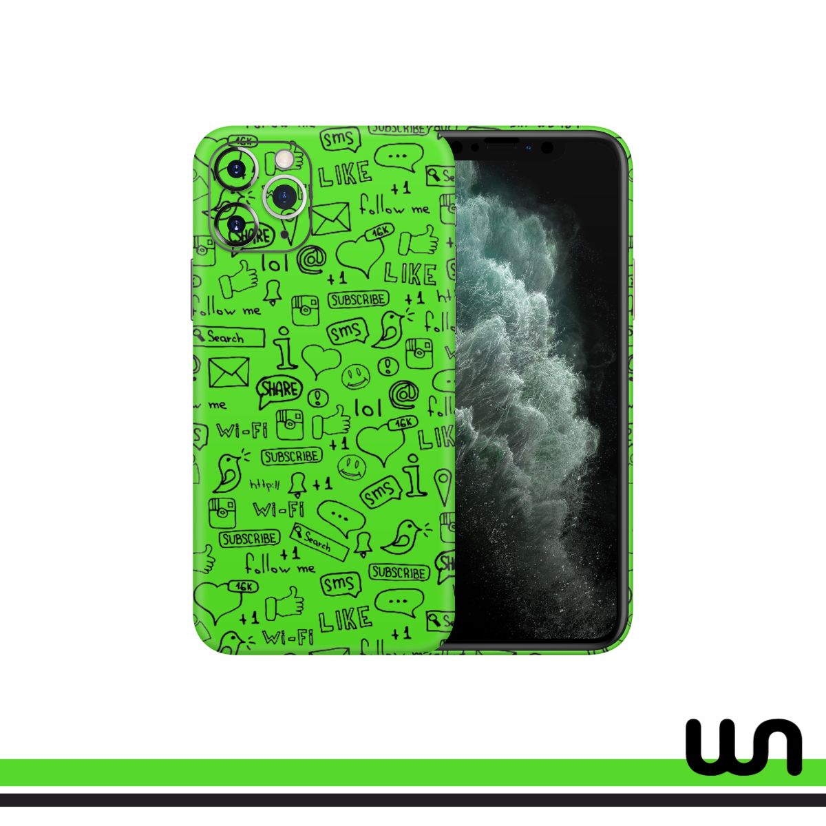 Neon Doodle Skin for iPhone 11 Pro Max