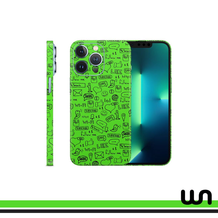 Neon Doodle Skin for iPhone 13 Pro Max