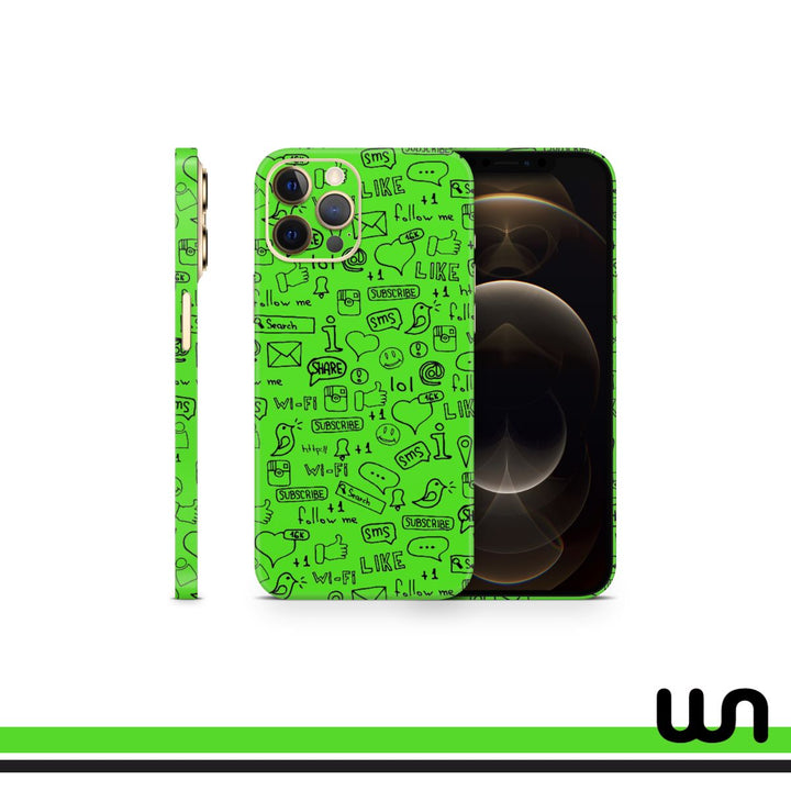 Neon Doodle Skin for iPhone 12 Pro Max