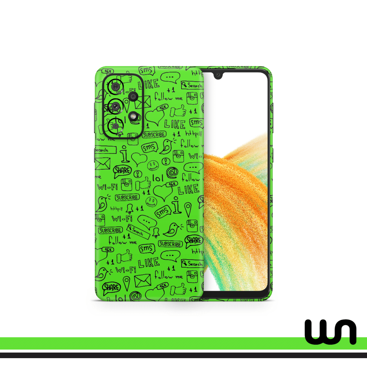 Neon Doodle Skin for Samsung A73