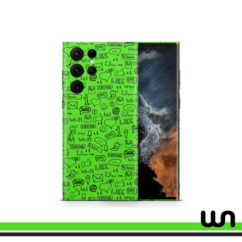 Neon Doodle Skin for Samsung S22 Ultra