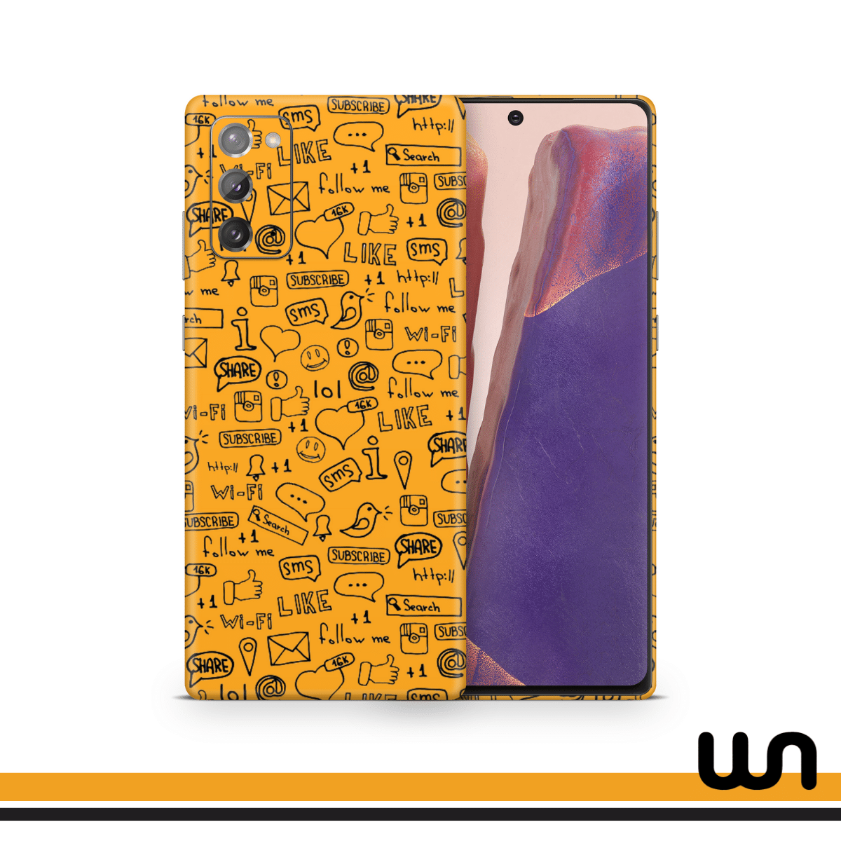 Orange Doodle Skin for Samsung Note 20