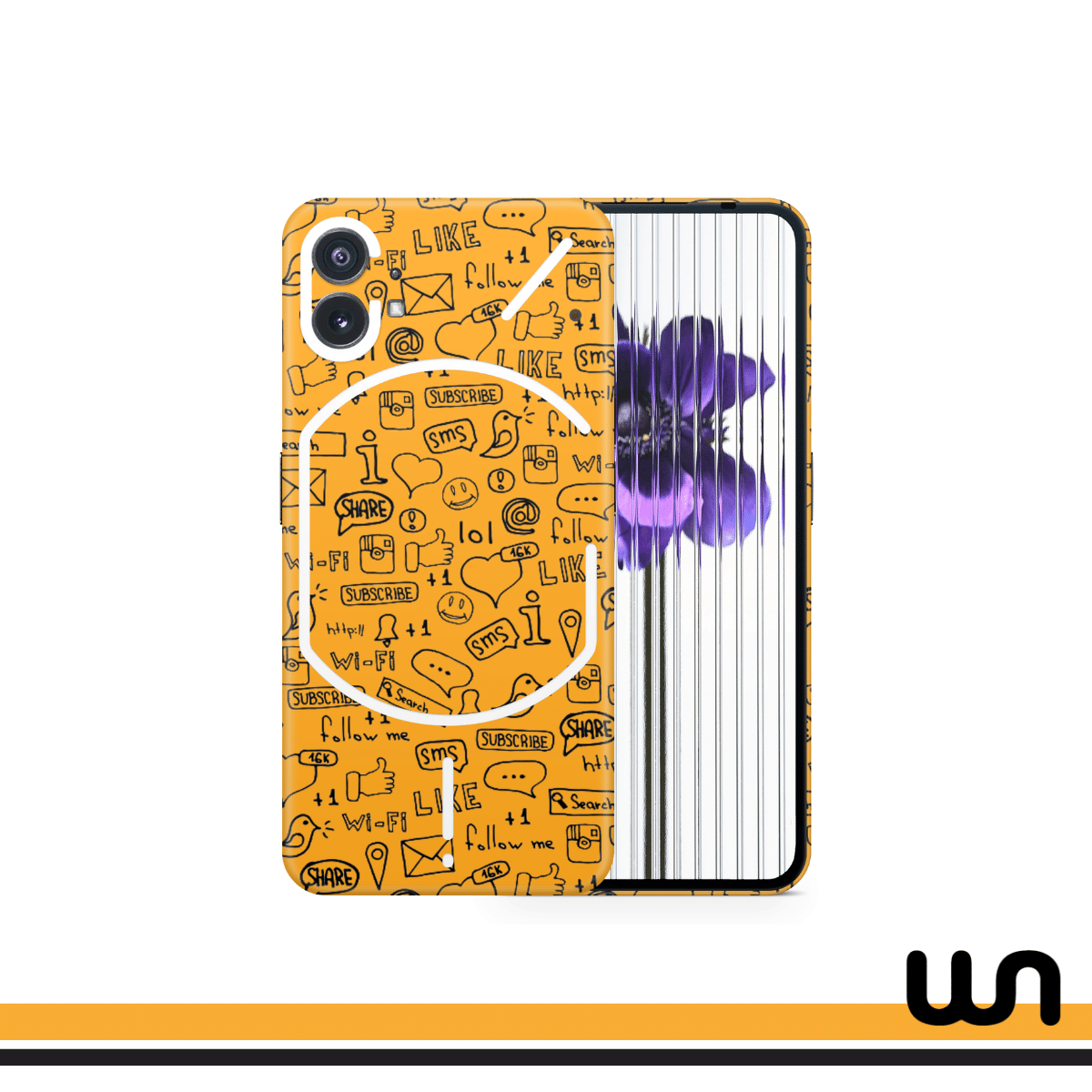 Orange Doodle Skin for Nothing Phone 1