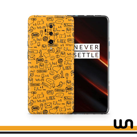 Orange Doodle Skin for One Plus 7 Pro