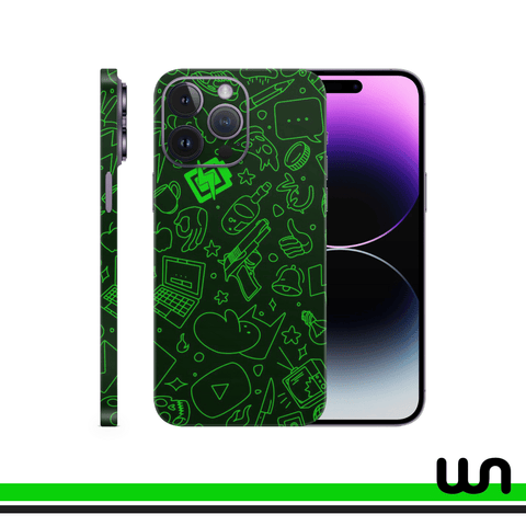 Play The Beat Doodle Skin for iPhone 14 Pro