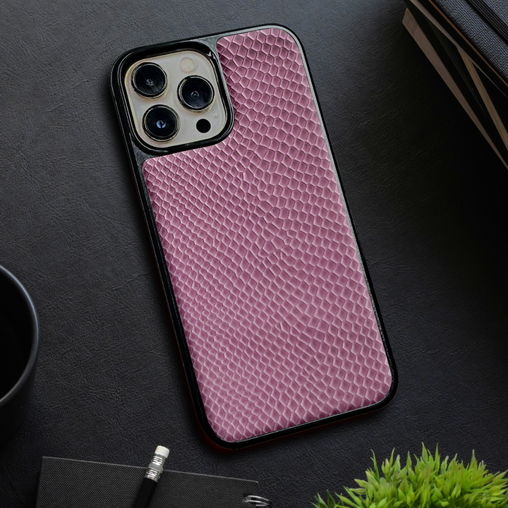 Raspberry Glace Leather Case