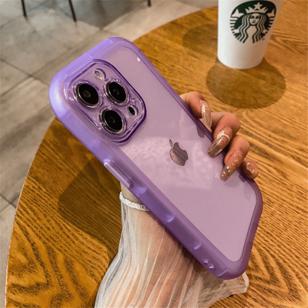 Rounded Matte Case Purple For iPhone