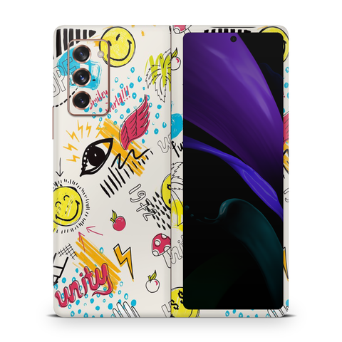 Smiley World Doodle Skin for Samsung Fold 2