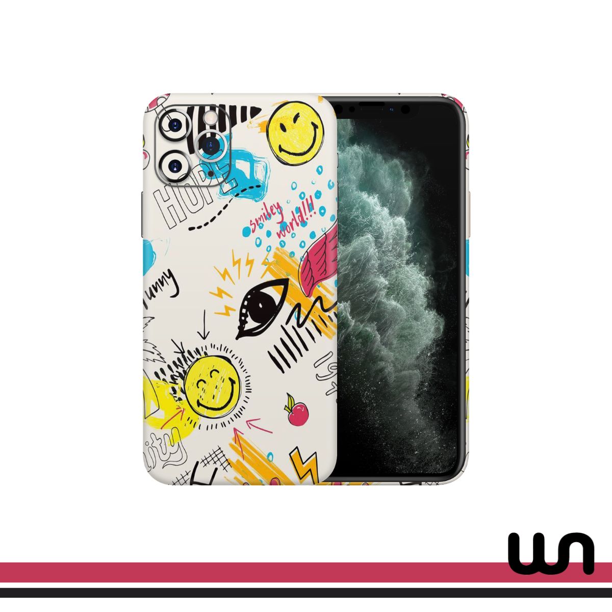 Smiley World Doodle Skin for iPhone 11 Pro