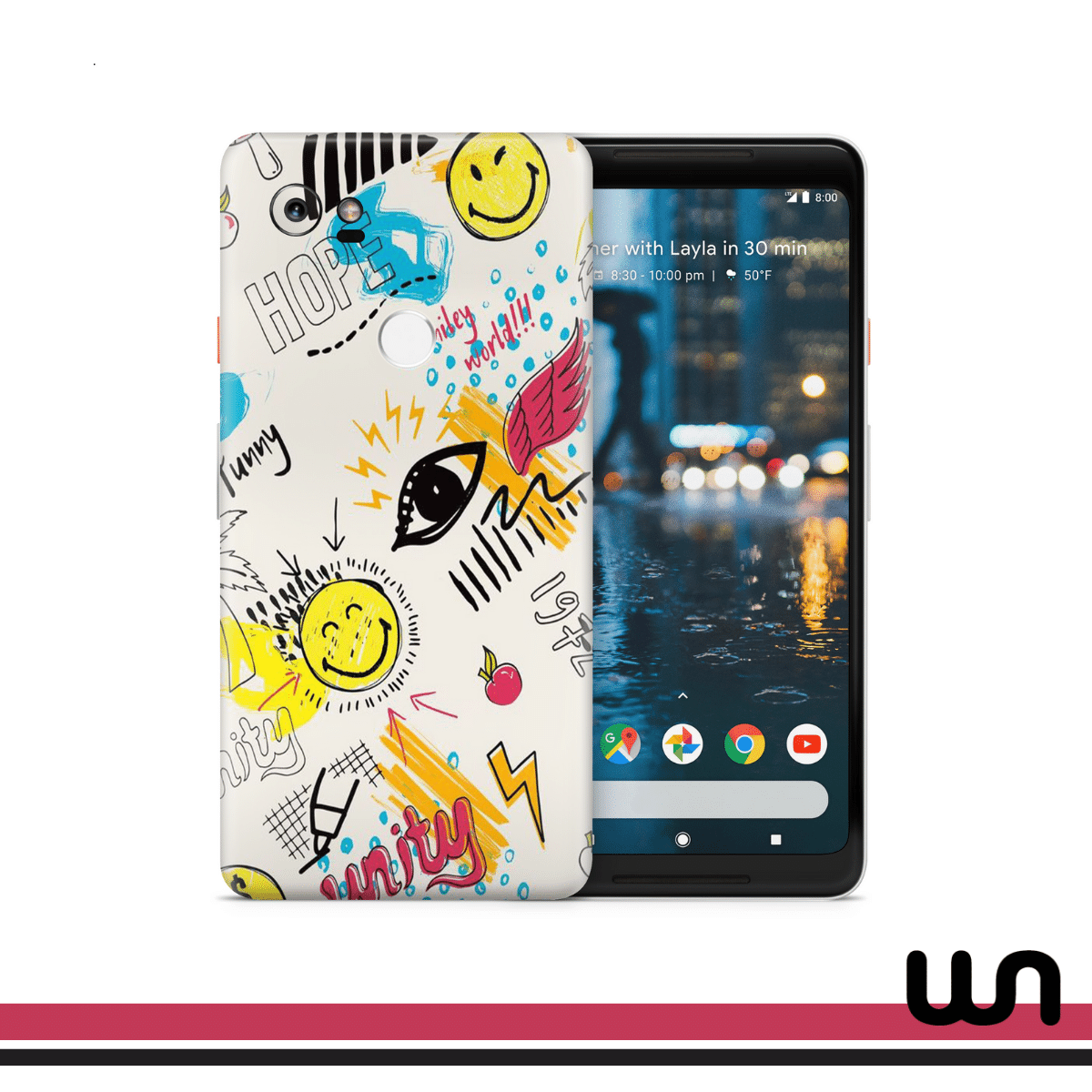 Smiley World Doodle Skin for Google Pixel 2xl