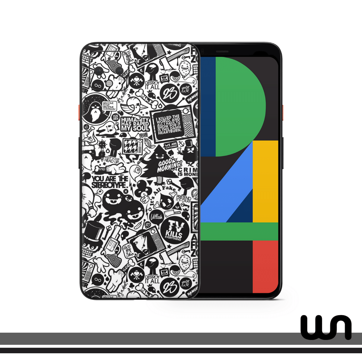 TV Kills Doodle Skin for Google Pixel 4xl