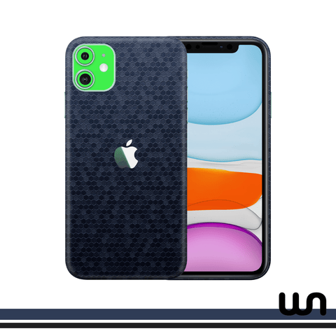 Blue Honeycomb with Dot Green - Duotone Skins For iPhone