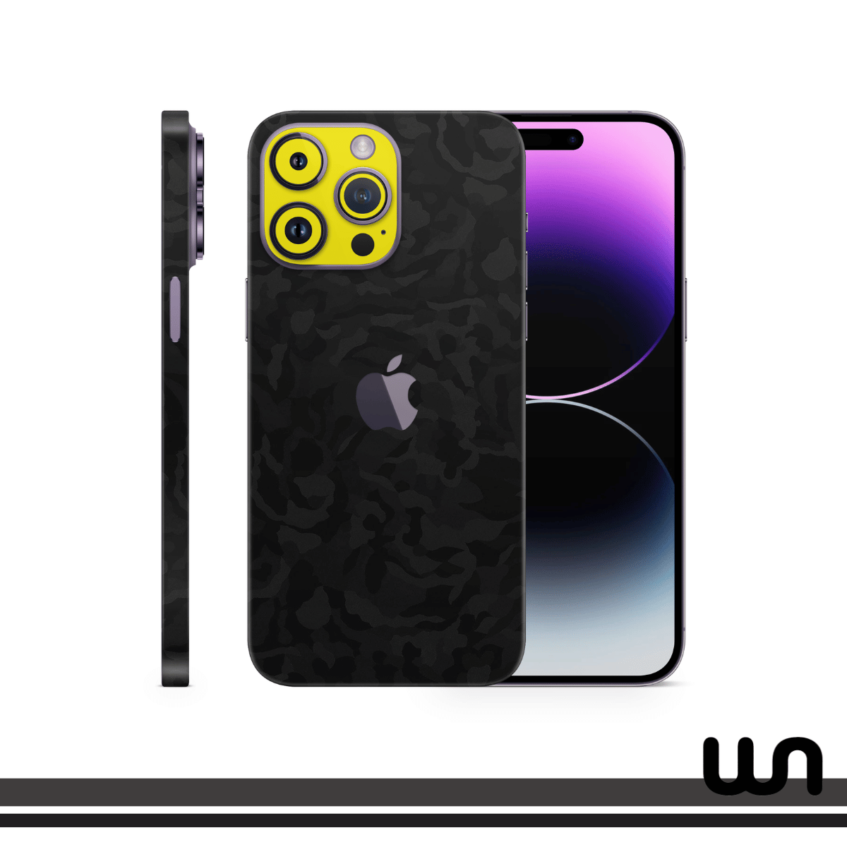 Black Camo with Dot Yellow - Duotone Skins For Redmi