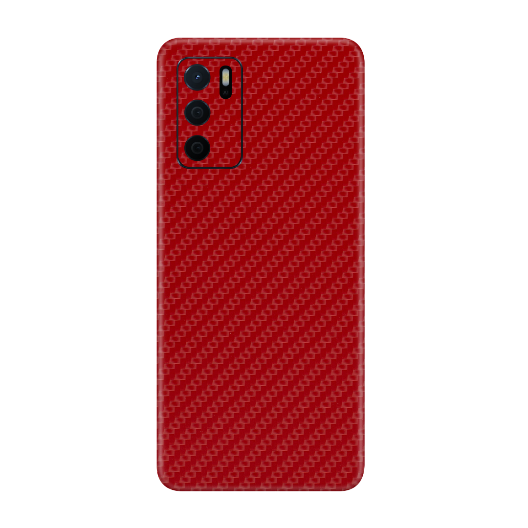 Carbon Fiber Red Skin for Oppo A16