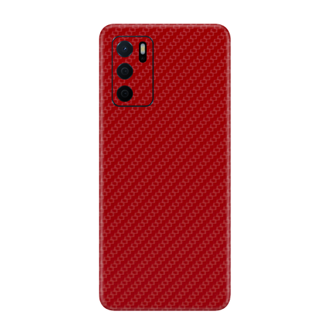 Carbon Fiber Red Skin for Oppo A16