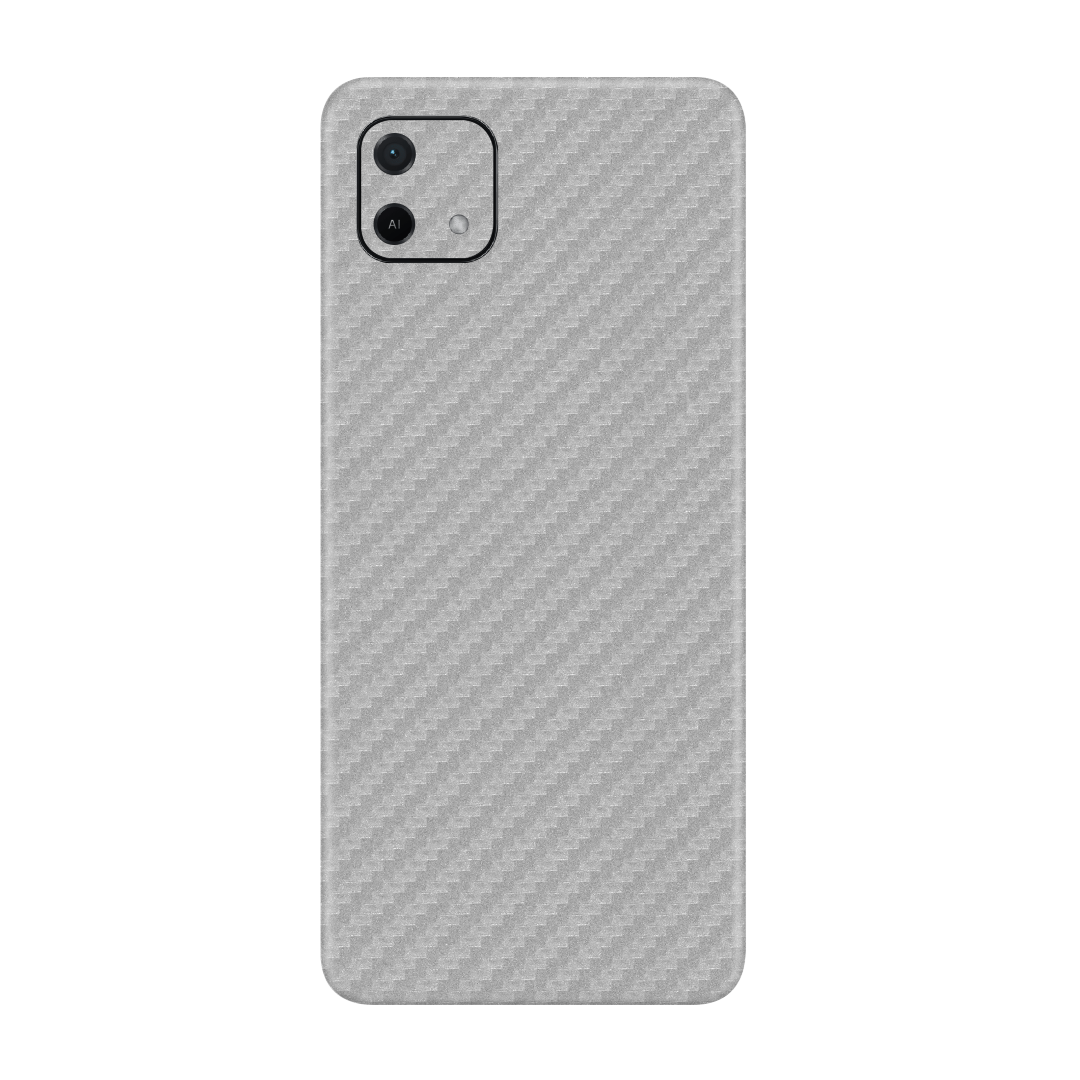 Carbon Fiber Silver Skin for Oppo A16k