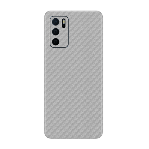 Carbon Fiber Silver Skin for Oppo A16