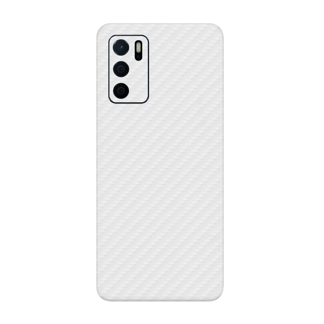 Carbon Fiber White Skin for Oppo A16