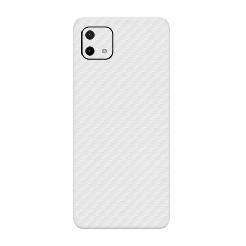 Carbon Fiber White Skin for Oppo A16k