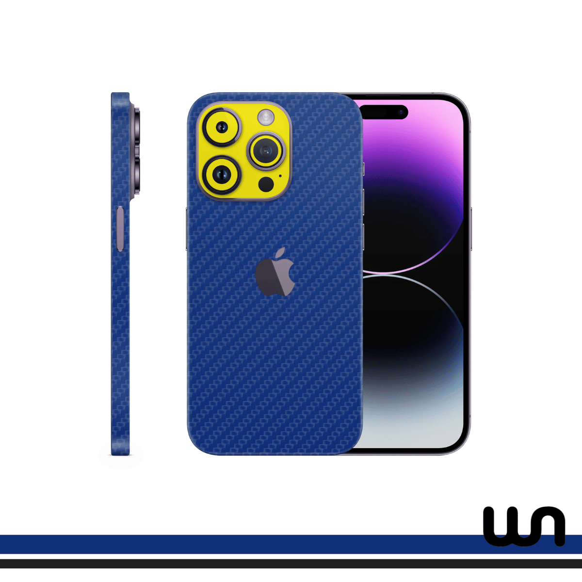 Blue CF with Dot Yellow - Duotone Skins For iPhone