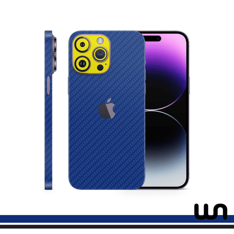 Blue CF with Dot Yellow - Duotone Skins For Poco