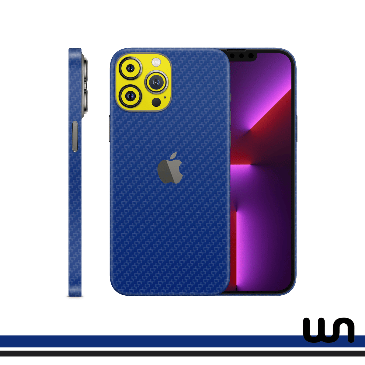 Blue CF with Dot Yellow - Duotone Skins For iPhone
