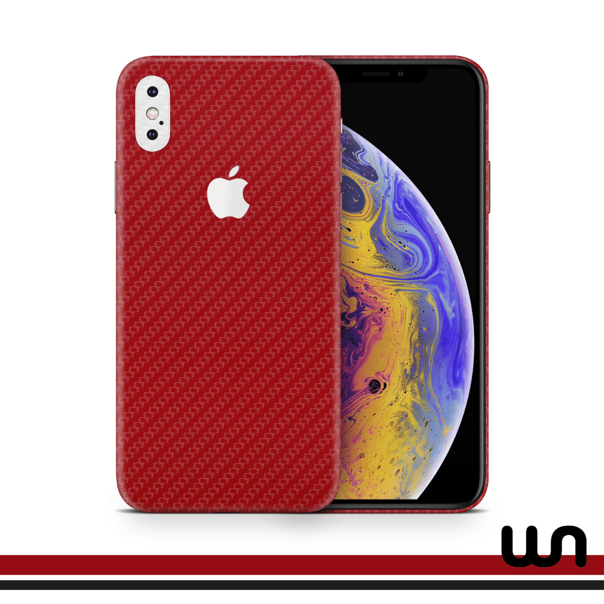 CF Red with CF White - Duotone Skins For iPhone