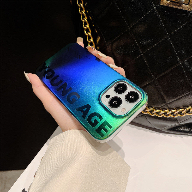 Laser Gradient Young Age Case For iPhone