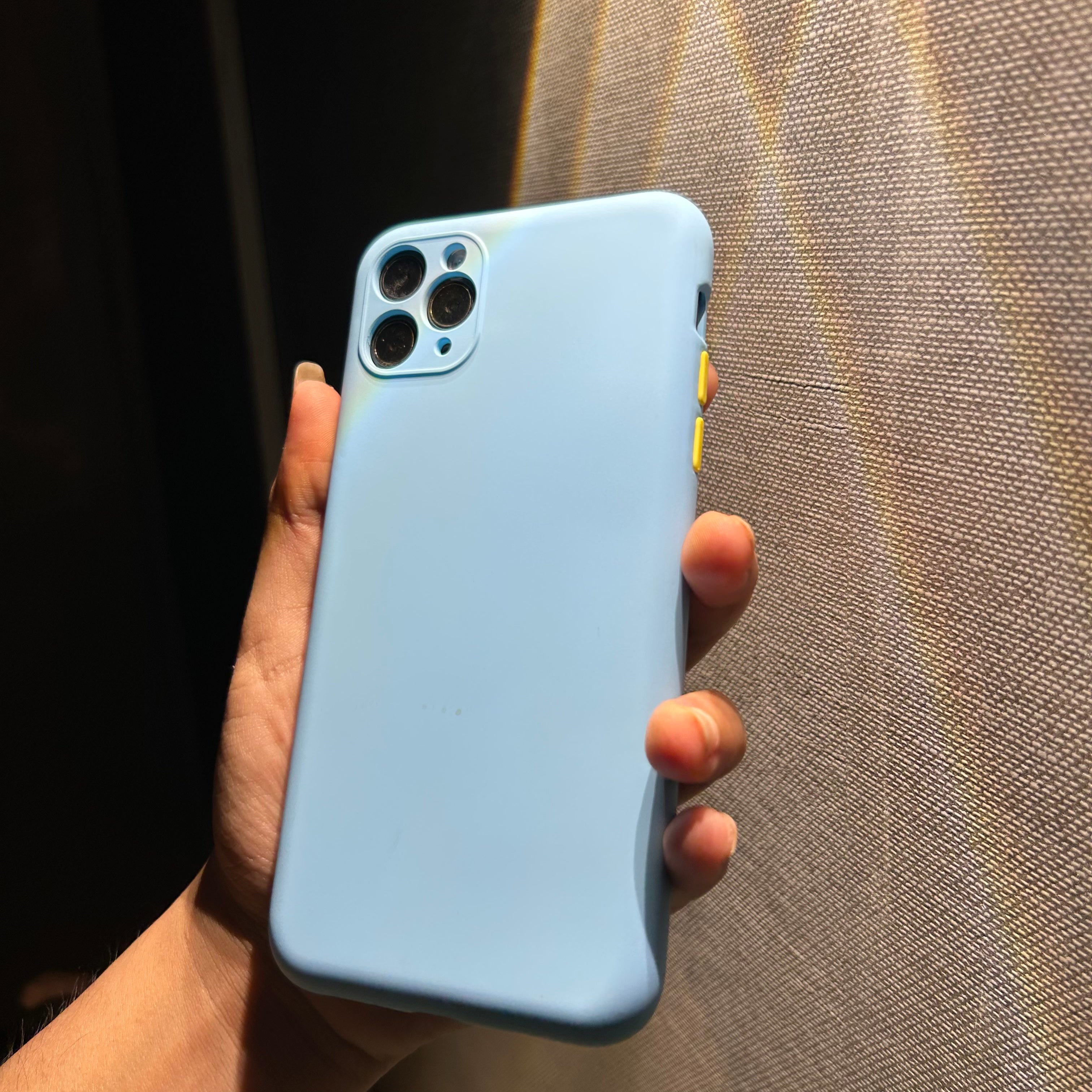 Silicone Sky Blue Case For iPhone