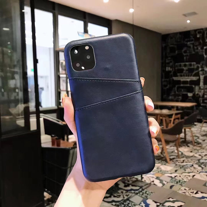 Premium Leather Case With Card Holder For iPhone